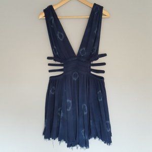 Free People Tie Dye Cosette Dress Side Cutouts